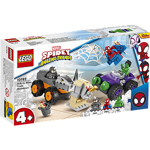 LEGO Spidey Hulk vs. Rhino Truck Showdown