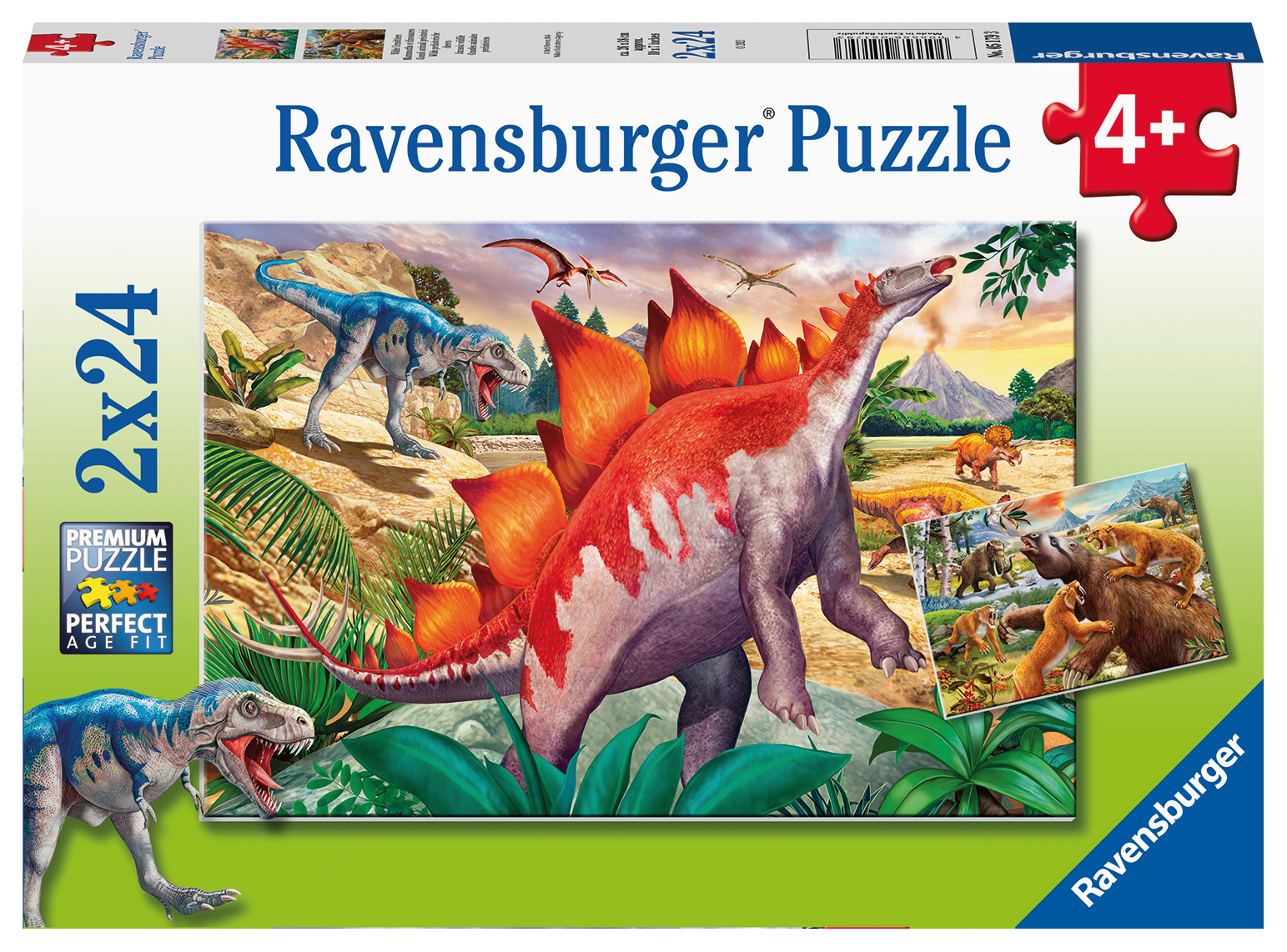 Ravensburger pusle 2x24 tk Dinosaurused ja eelajaloo imetajad