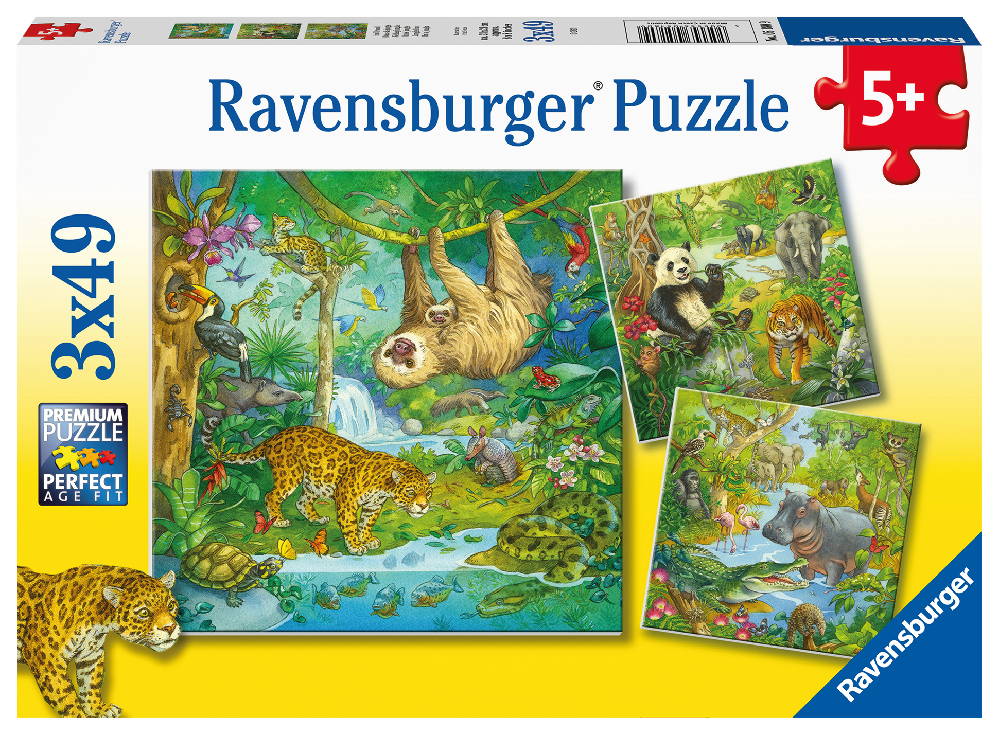 Ravensburger pusle 3x49 tk Džungli lõbu