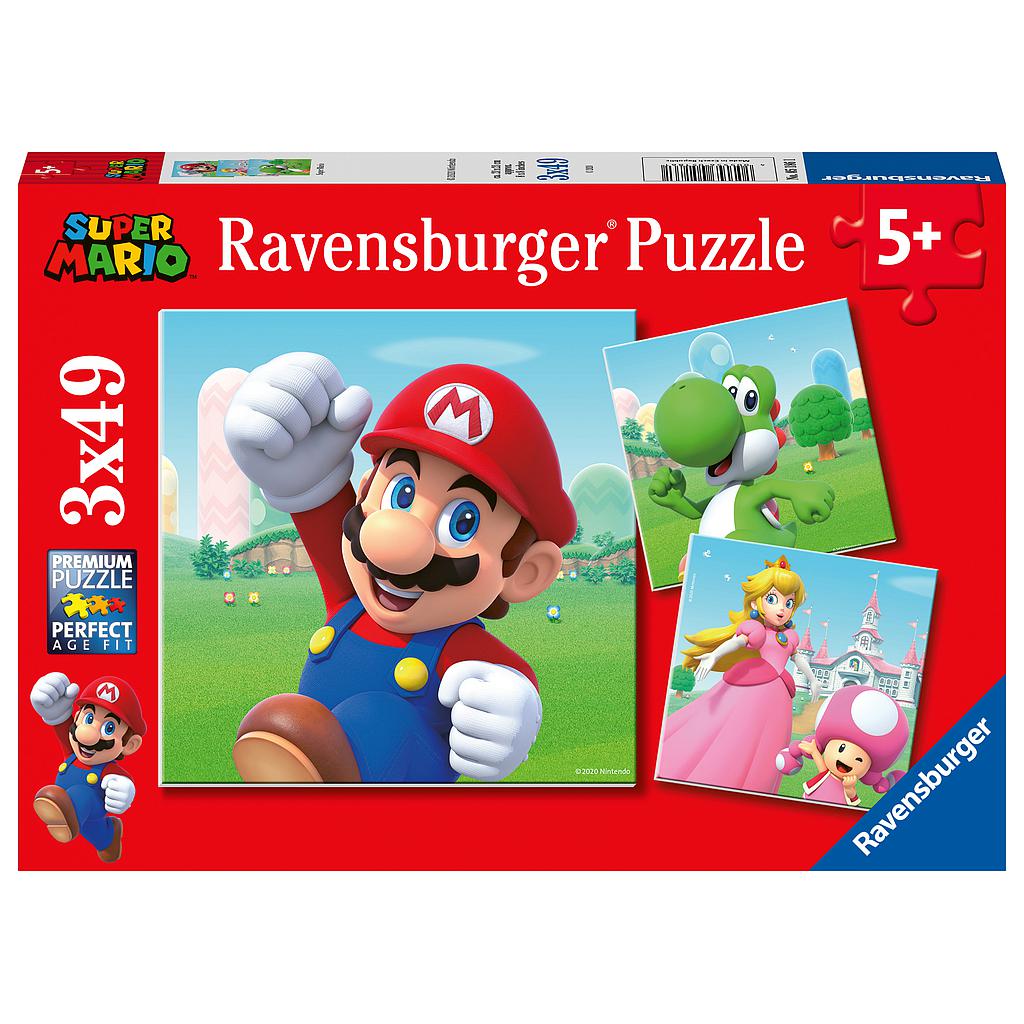 Ravensburger pusle 3x49 tk Super Mario