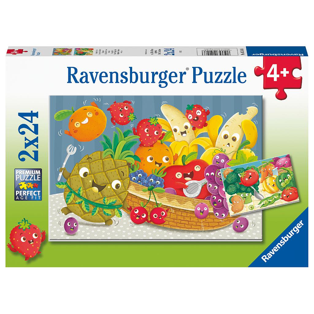 Ravensburger pusle 2x24 tk Värsked puu-ja juurvil..