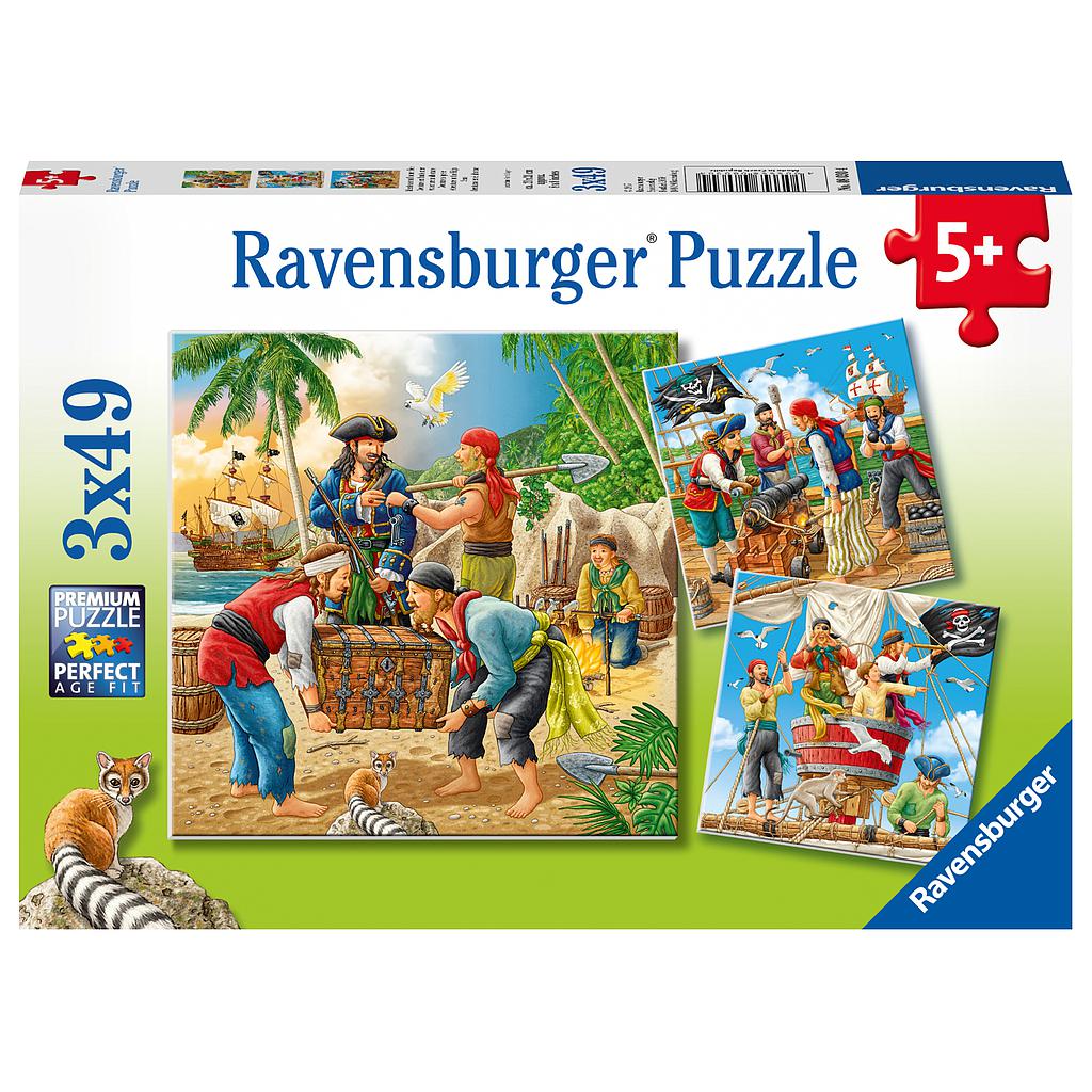 Ravensburger pusle 3x49 tk Piraadid