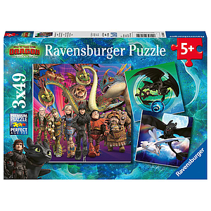 Ravensburger Puzzle 3x49 pc How to Train Your Dragon