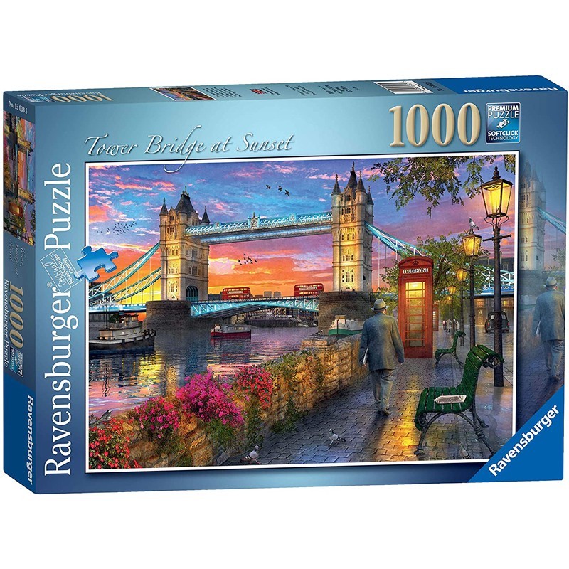 Ravensburger pusle 1000 tk. Tower Bridge päikese..