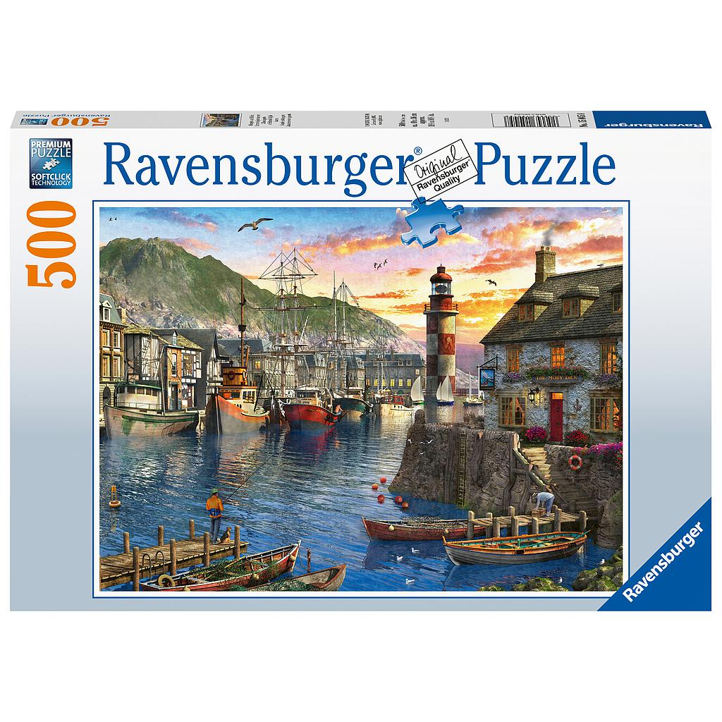 Ravensburger Puzzle 500 pc Sunrise in the Harbor