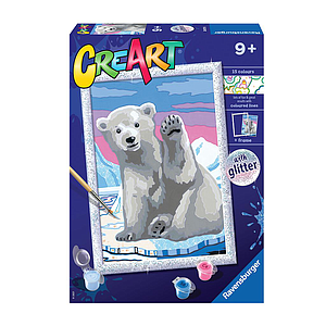 Ravensburger Painting by Numbers Polarbear Greeting