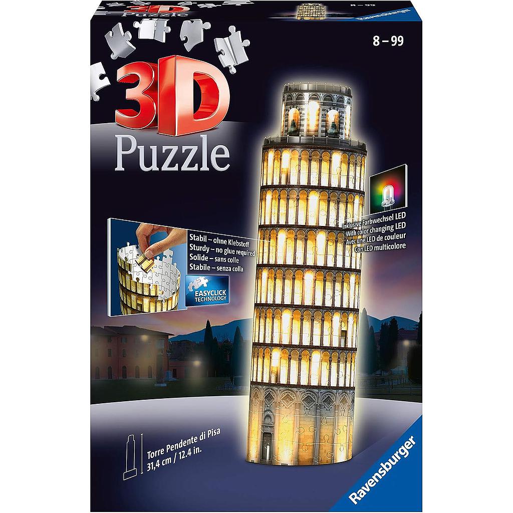 Ravensburger 3D Puzzle Tower of Pisa, Night Edition