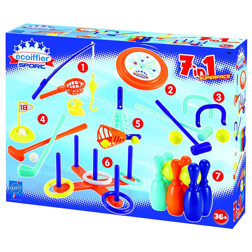Ecoiffier Toys Pack of 7in1 Addressing Games 