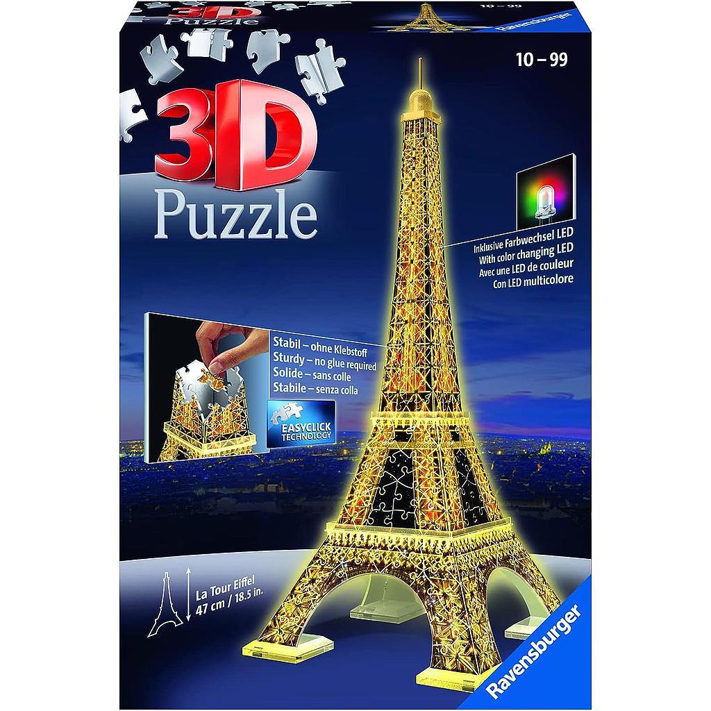 Ravensburger 3D pimedas helendav pusle Eiffeli tor..