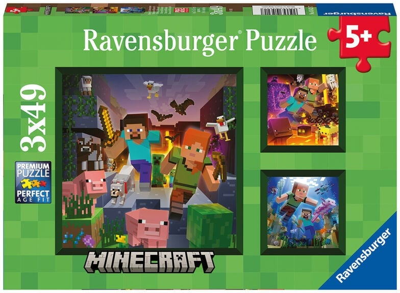 Ravenburgeri Puzzle 3x49 Pieces Minecraft