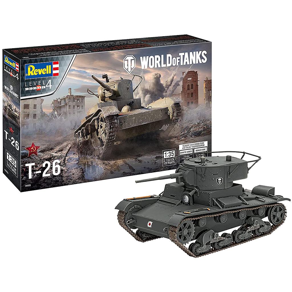 Revell liimitav mudel Vene tank T-26 "World of Tanks" 1:35