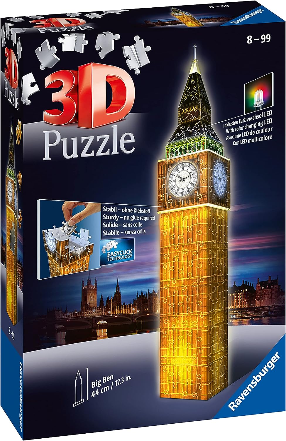 Ravensburger 3D pimedas helendav pusle Big Ben 216 tk