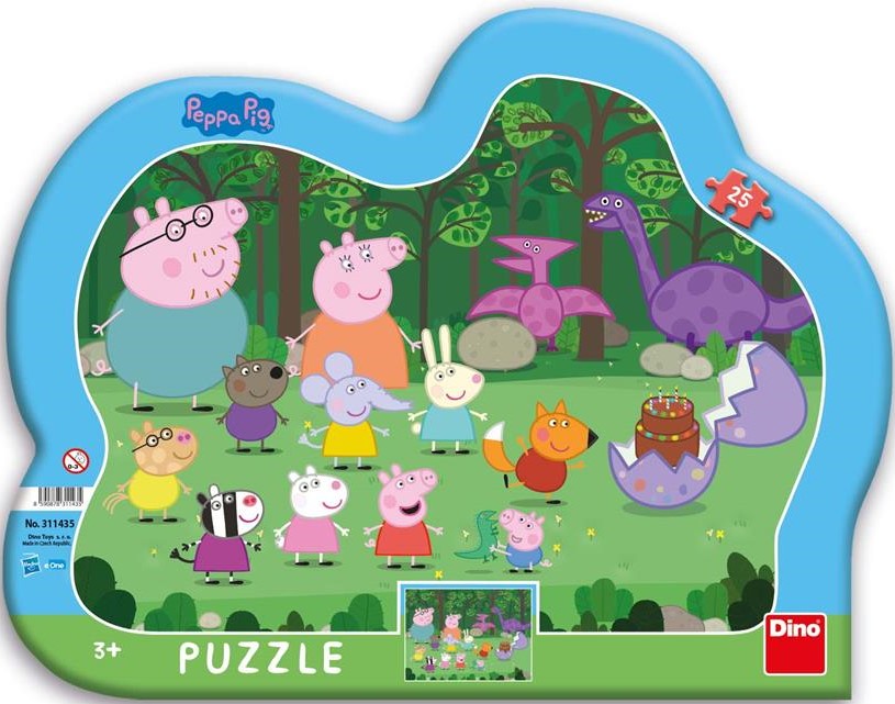 Dino Frame Puzzle silhouette 25 pc Pig Peppa