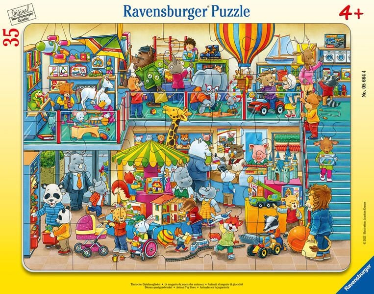 Ravensburger suur plaatpusle 35 tk Loomade mängu..