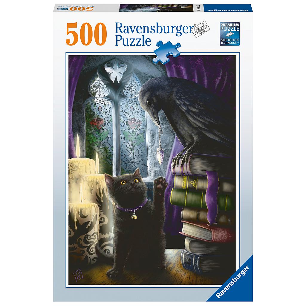 Ravensburger pusle 500 tk Must kass ja ronk