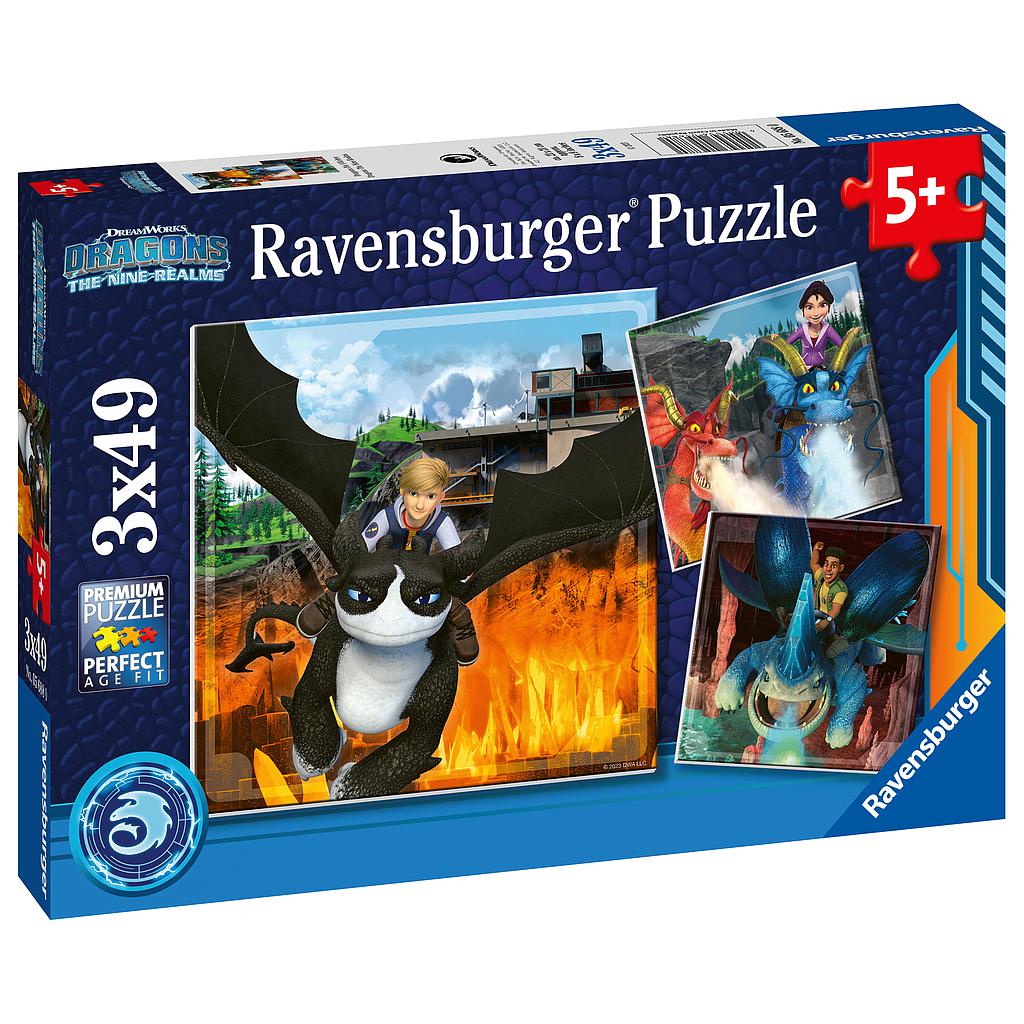 Ravensburger pusle 3x49 Kuidas treenida oma draako..