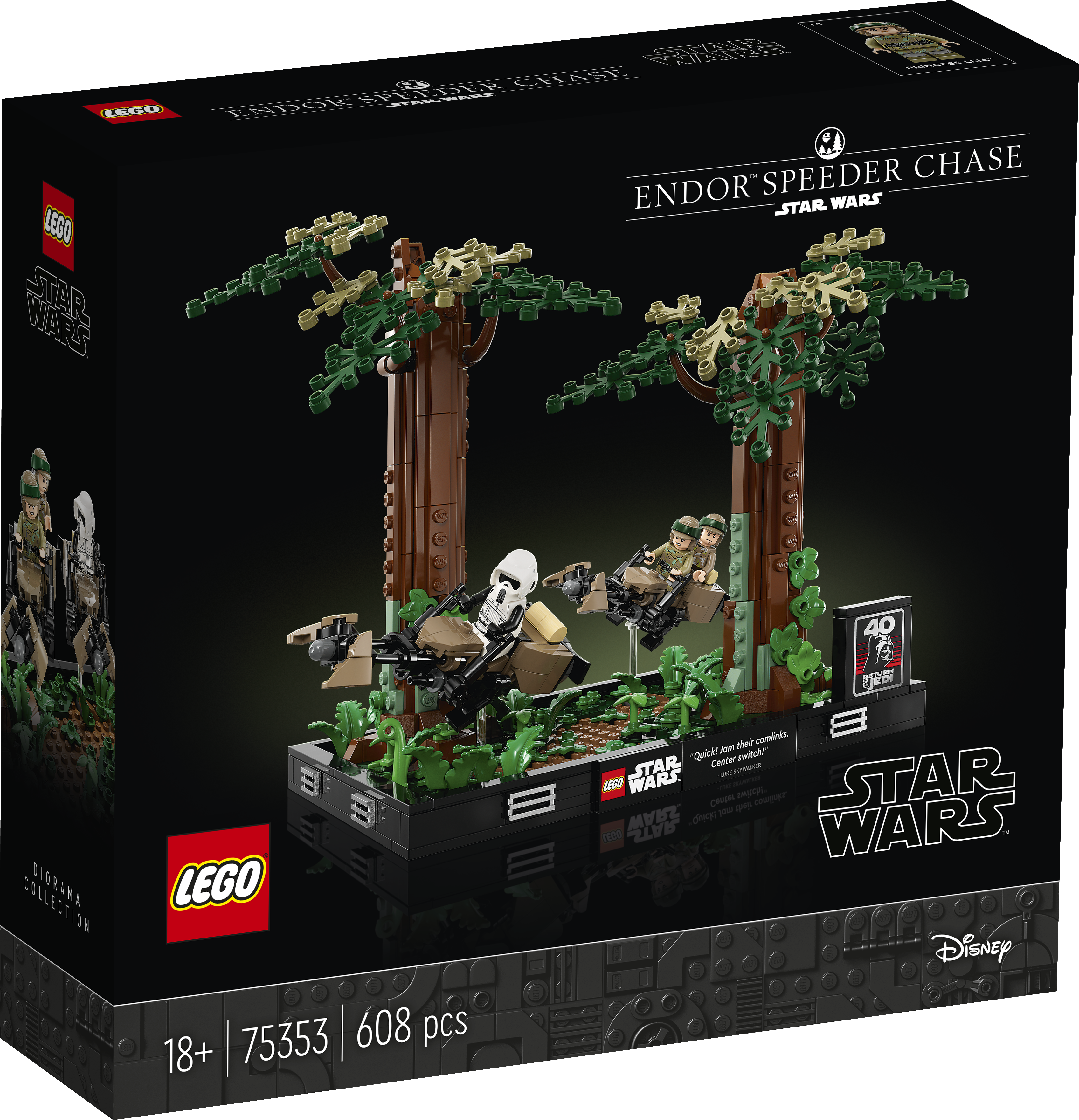 LEGO Star Wars Endor-i kiirendaja tagaajamise dioraam