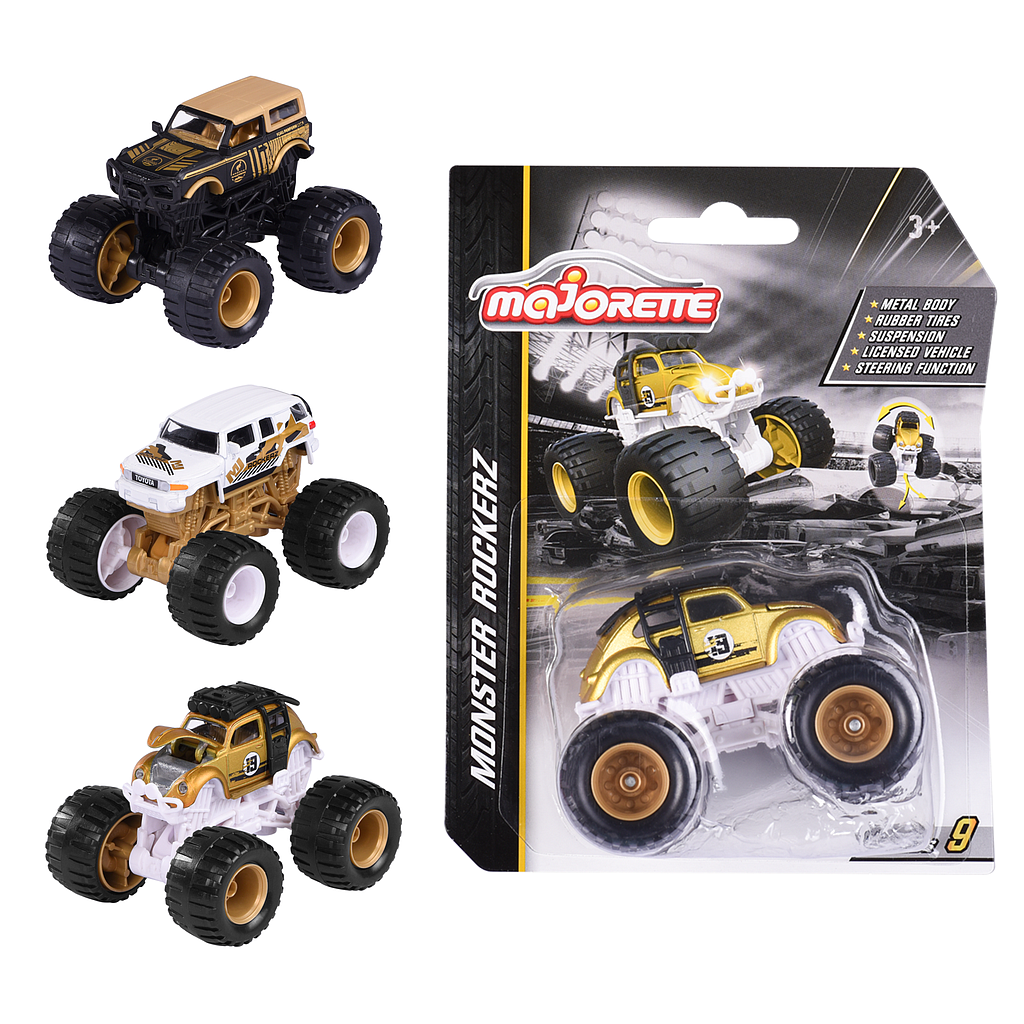 Simba Majorette monsterauto Rockerz kuldne 3 erinevat