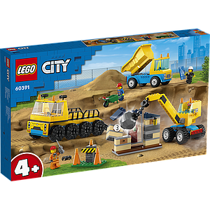LEGO City Construction Trucks and Wrecking Ball Crane