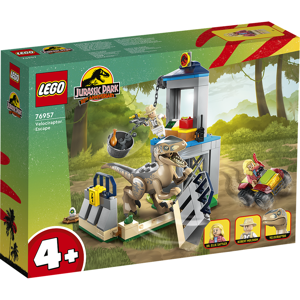 LEGO Jurassic World Velociraptori põgenemine