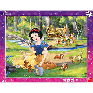 Dino Frame Puzzle 40 pc Snow White and Animals