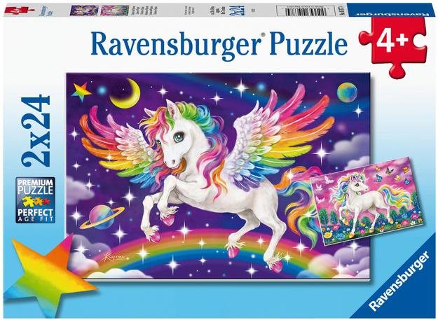 Ravensburger pusle 2x24 Ükssarvik ja Pegasus