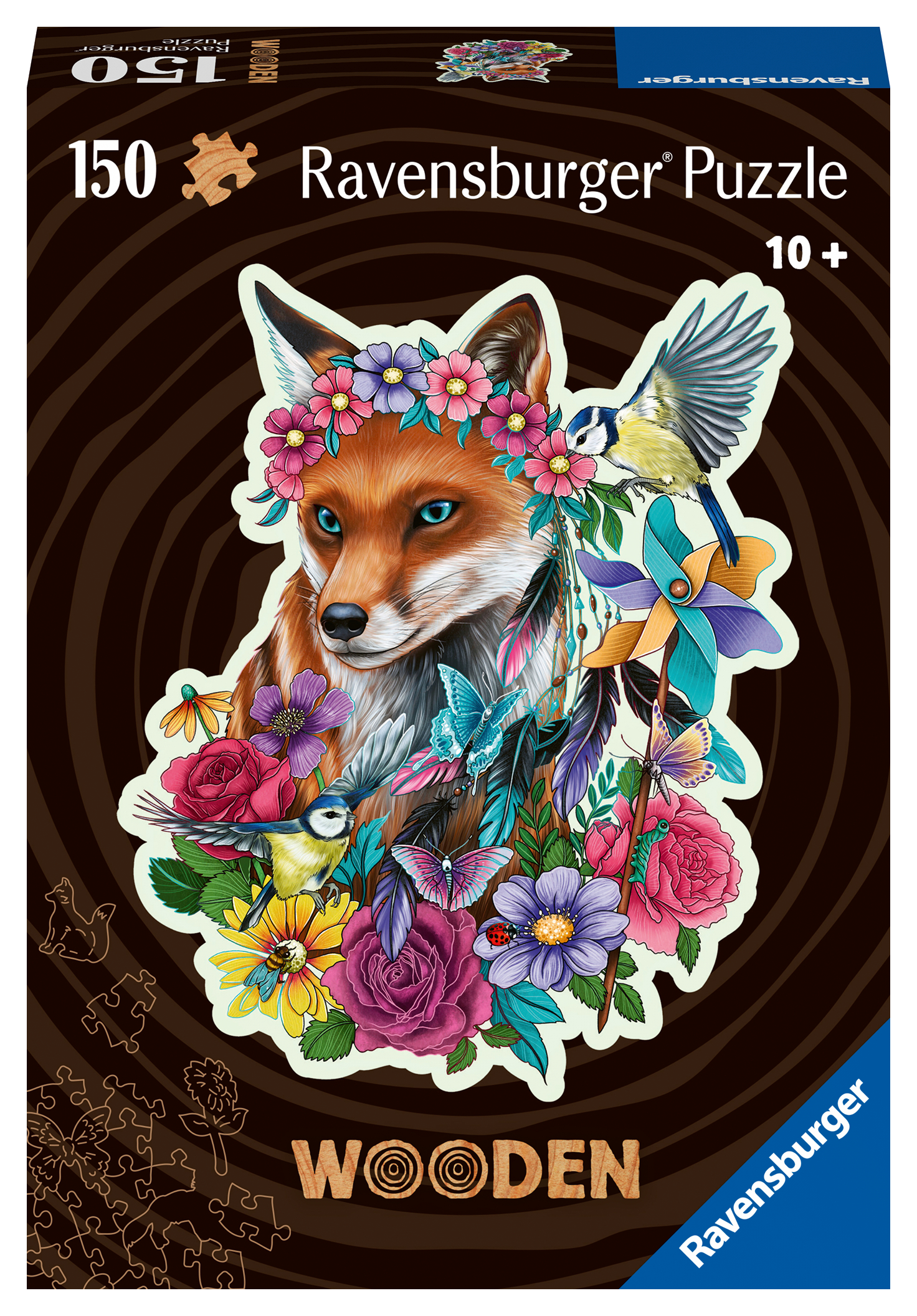Ravensburger puidust pusle 150 tk Värviline rebane