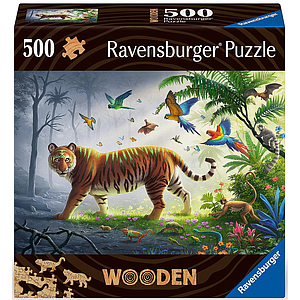 Ravensburger Wooden Puzzle 500 pc Tiger in the Jungle