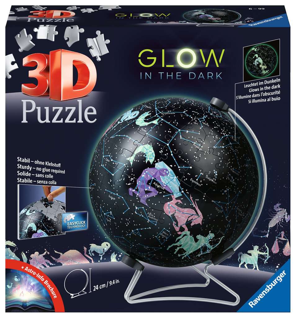 Ravensburger 3D puslepall pimedas helendav 180 tk Astroloogia