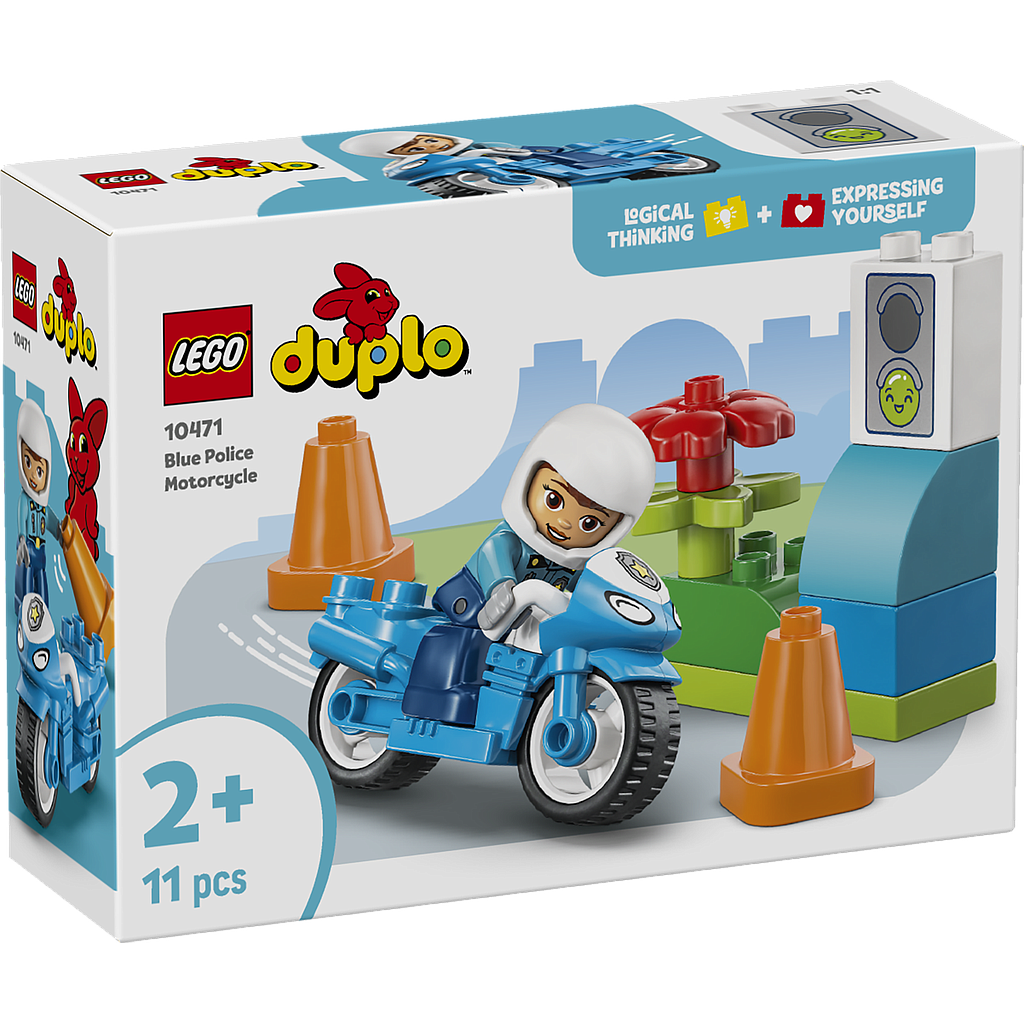  LEGO DUPLO Blue Police Motorcycle