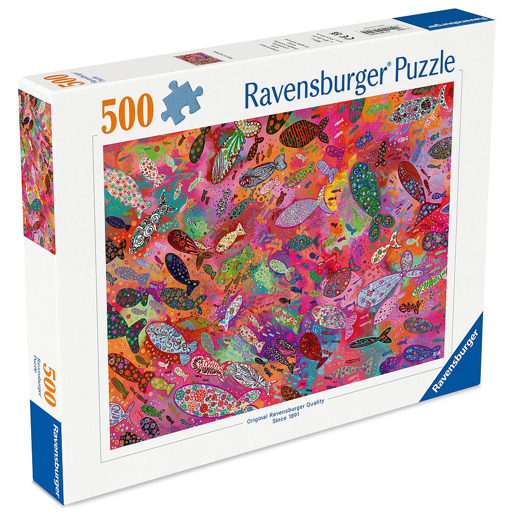 Ravensburger Puzzle 500 Pieces: Fish In Fuchsia