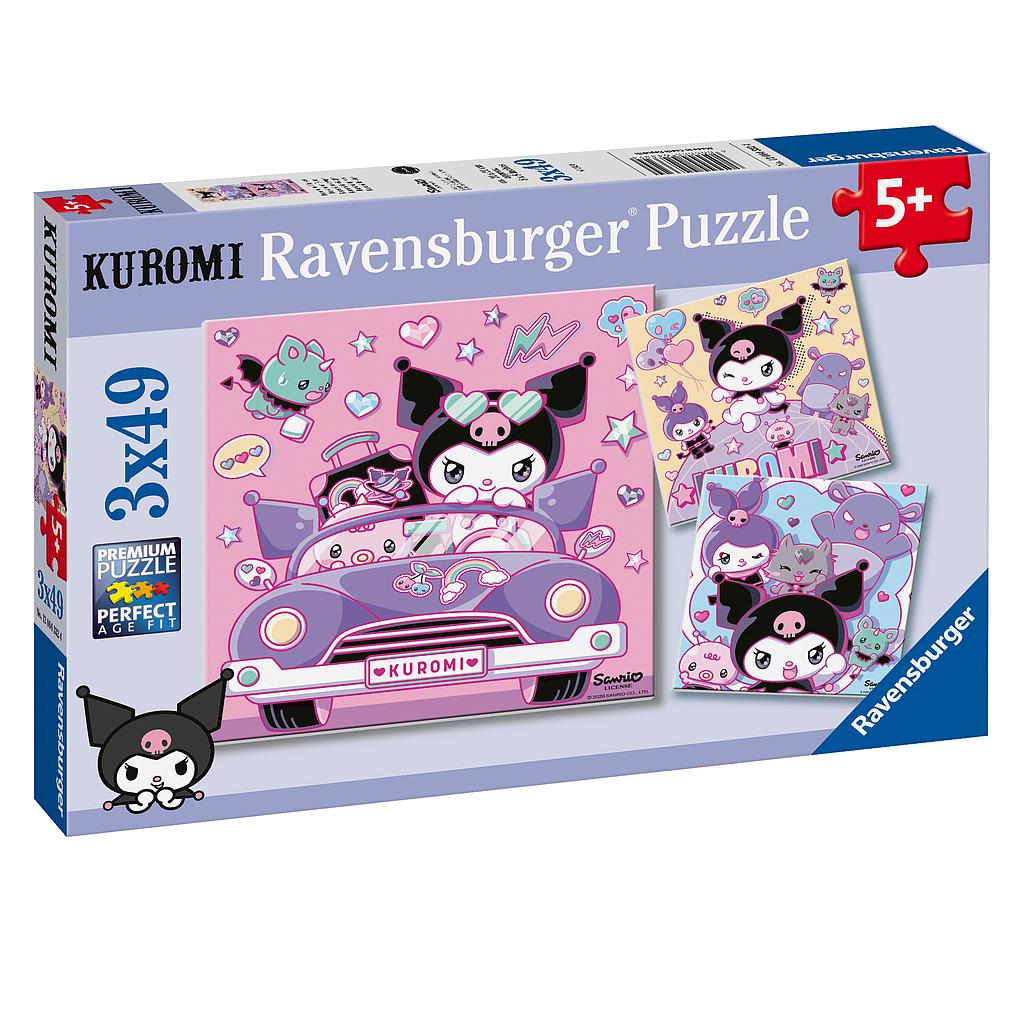 Ravensburger Puzzle 3x49 Pieces: Hello Kitty Kuromi On Tour