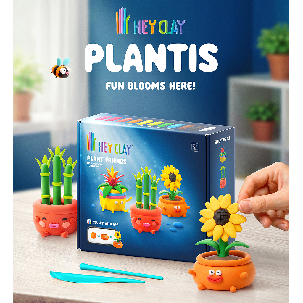 HEY CLAY Modeling Clay 15 Pieces: Plant Friends