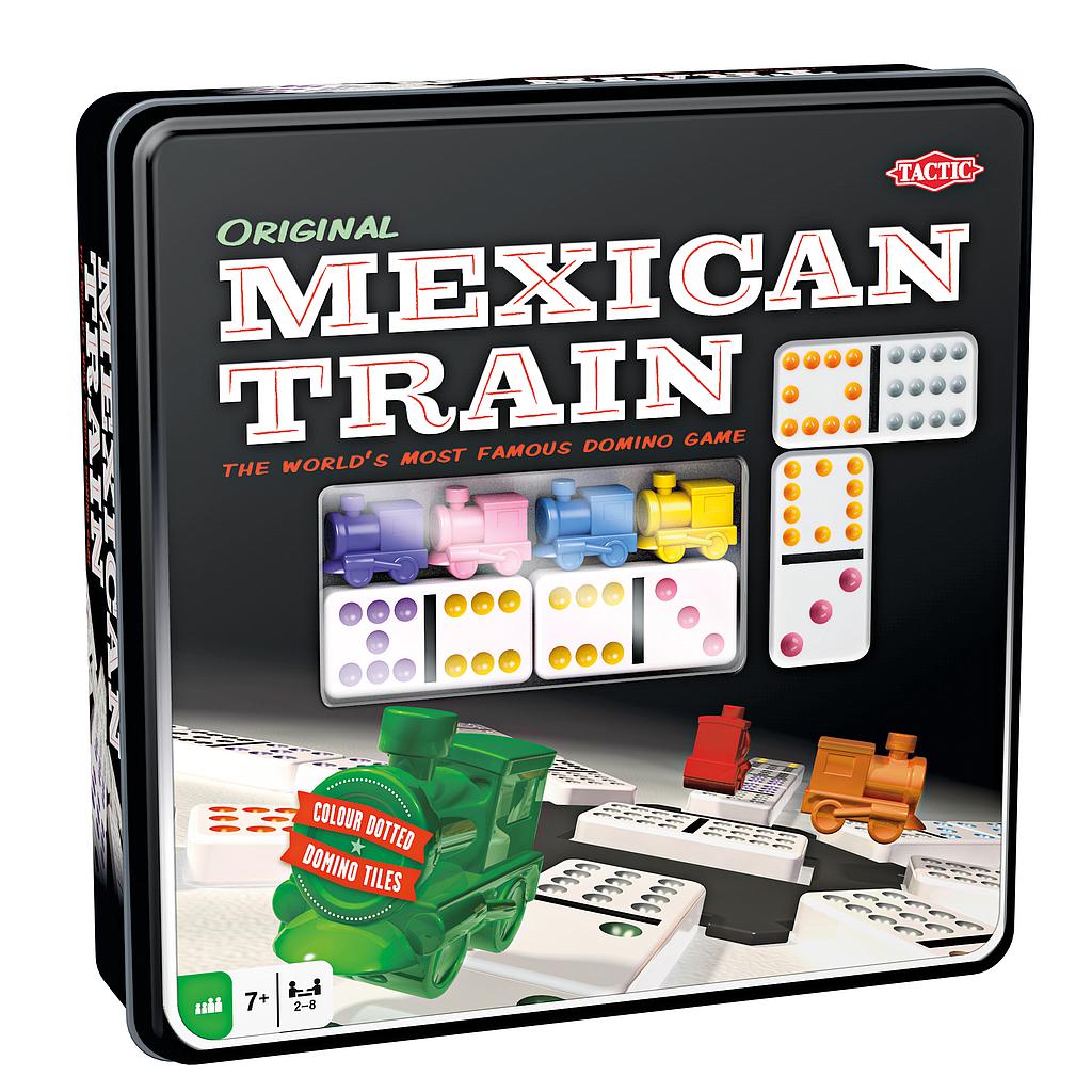 Tactic Board Game  Mexican Train - Tin Box