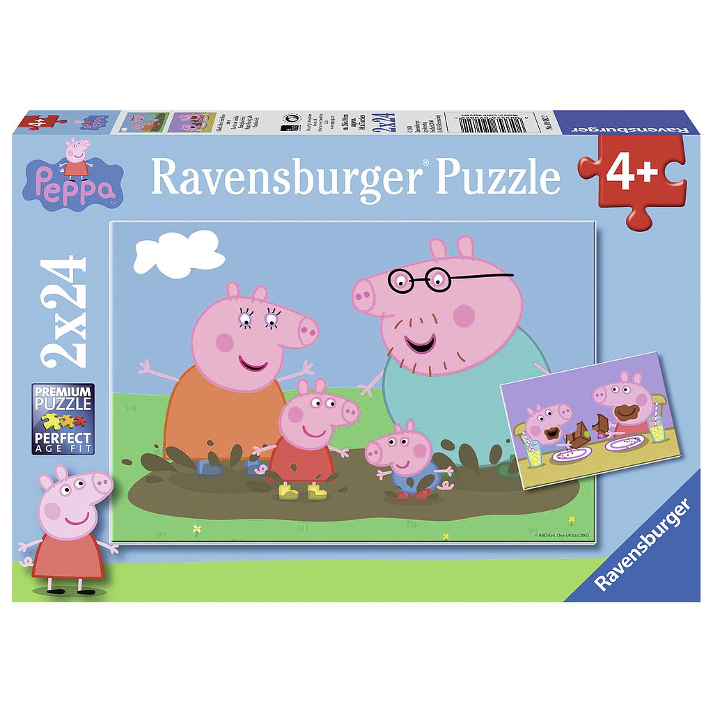 Ravensburger Puzzle 2x24 pc Peppa Pig At School
