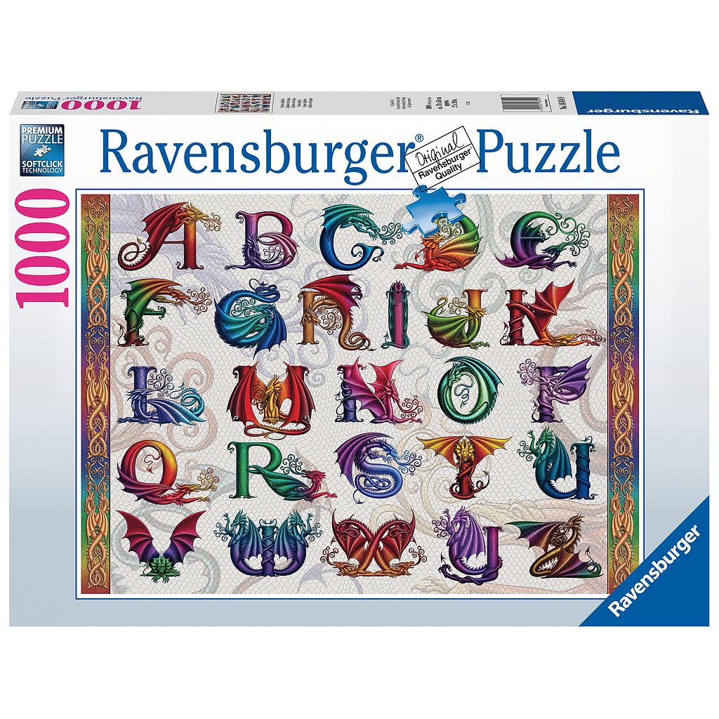 Ravensburger Puzzle 1000 pc The Alphabet of the Dragon