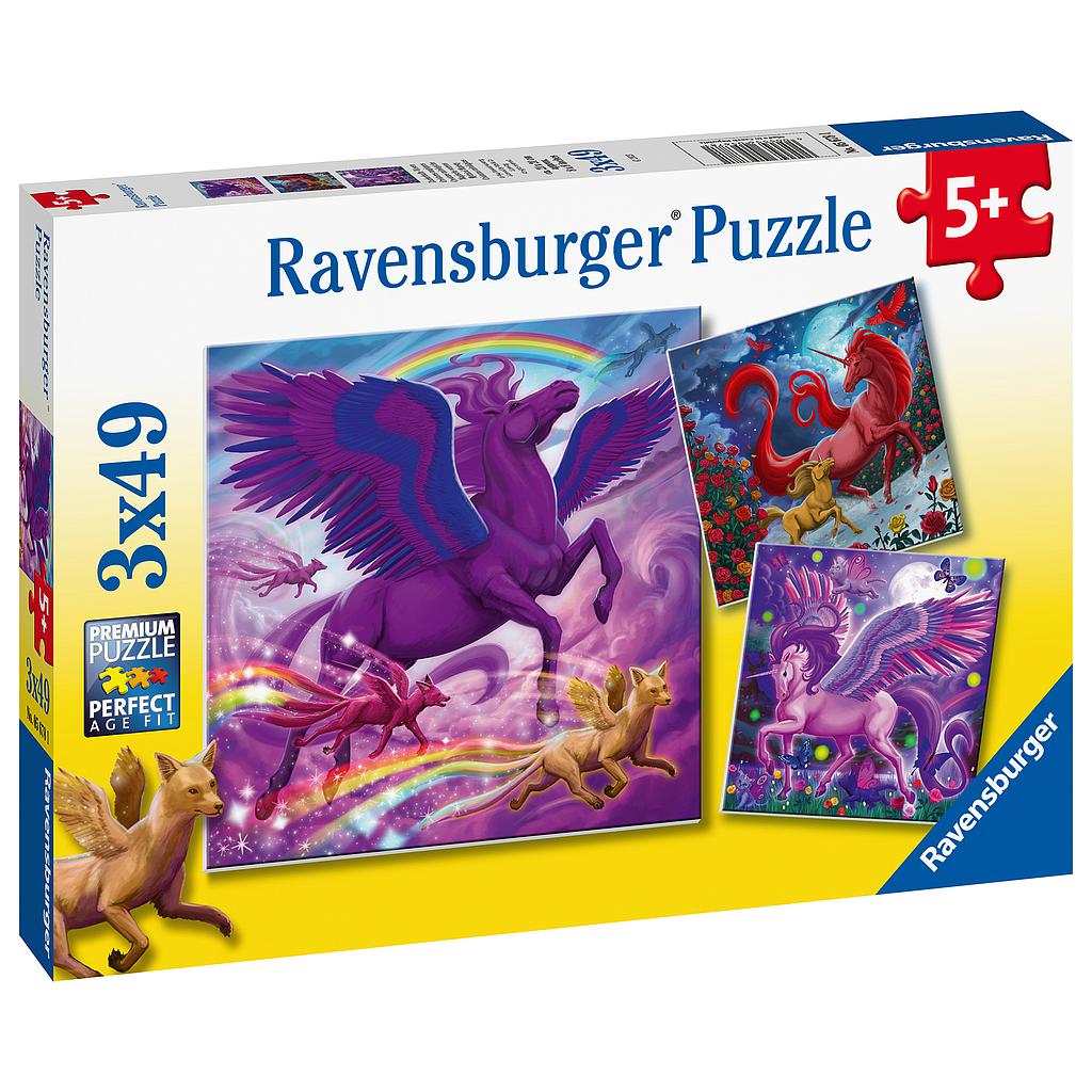 Ravensburger puzzle 3x49 pc Mythical Grandeur